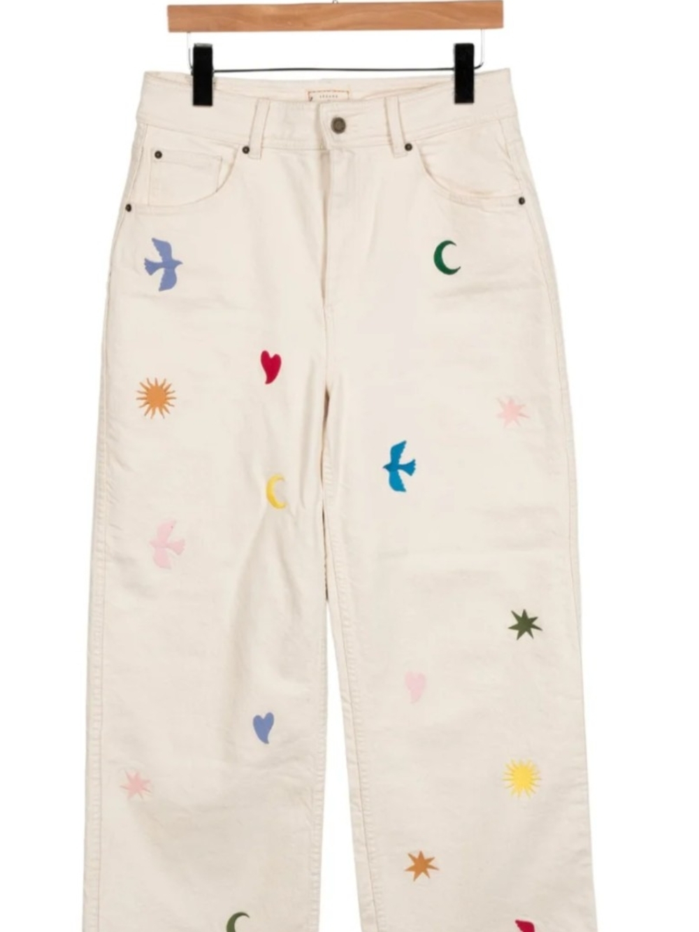 Disco! Sezane X Pangea Le Crop Embroidered Jeans Sizes US 6+